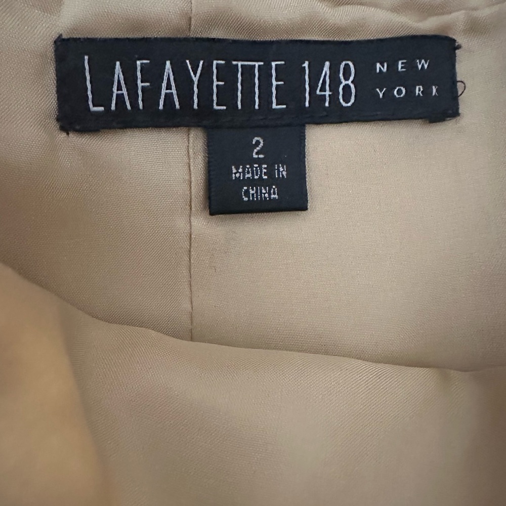 Lafayette 148 NY Animal Print Leopard Wool Blend Pencil Skirt size 2 - Picture 3 of 3